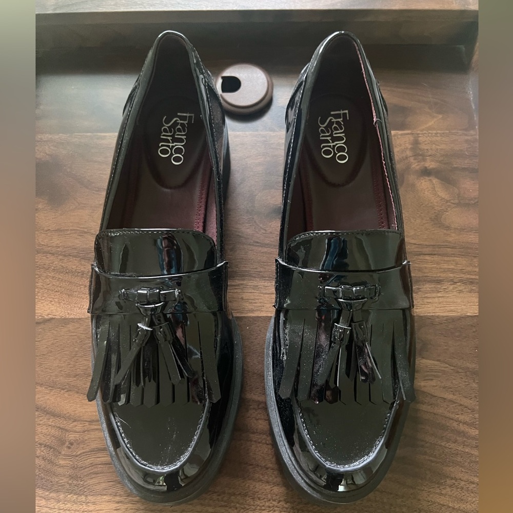 Franco Sarto Patent Leather Loafers 9.5